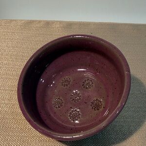 Handcrafted Purple with golden undertones Pottery Bowl